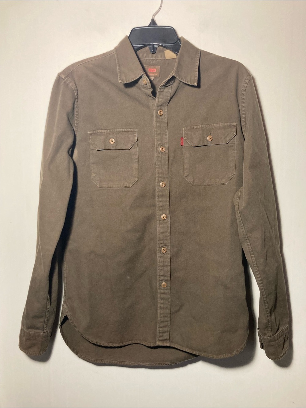 Levi’s Twill Heavyweight Button Down Shirt 2 Pockets Size Small